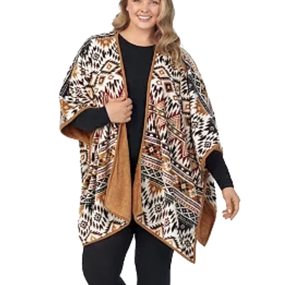 NWT Cuddl Duds Reversible Double-Sided Super Cozy Plush Wrap